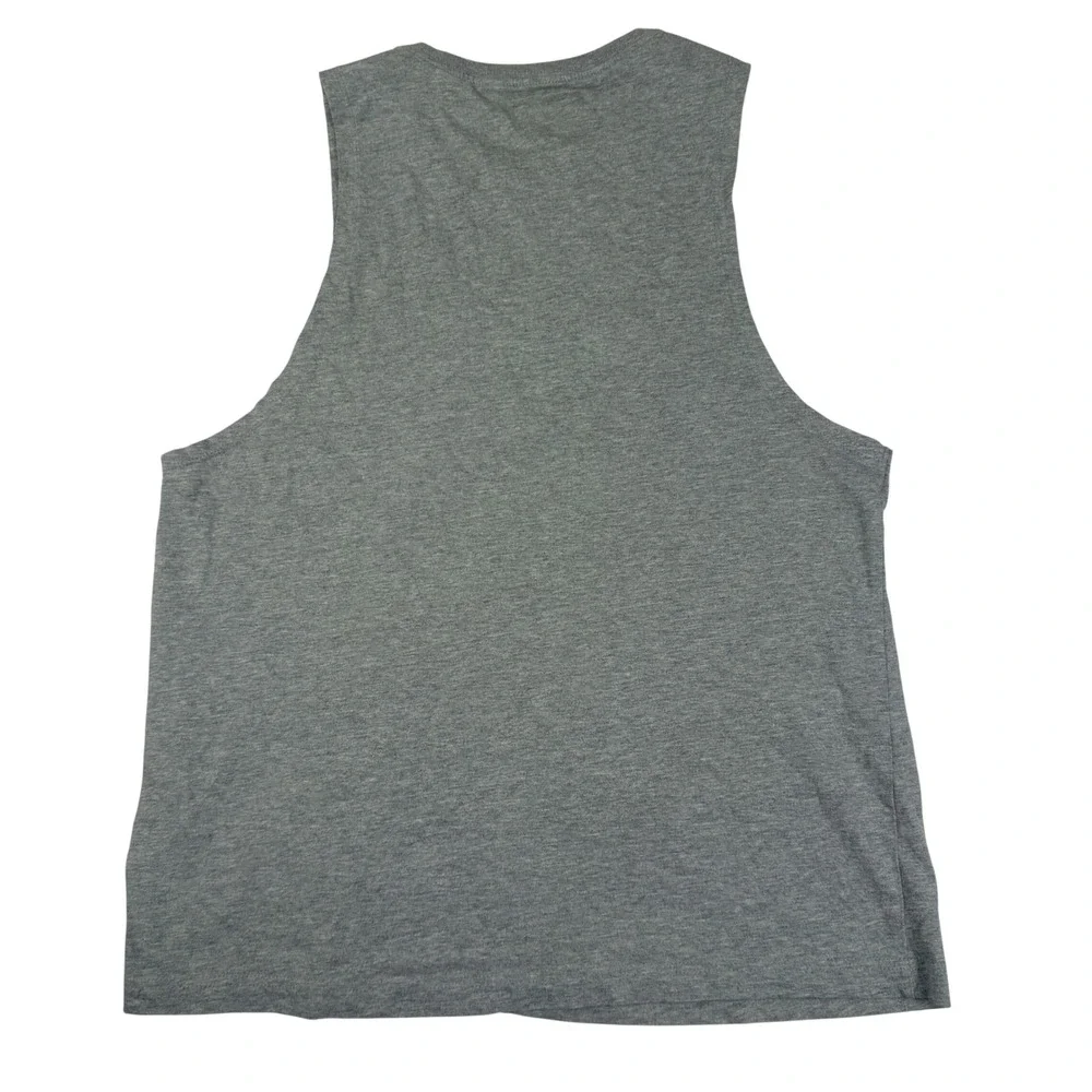 Nike Mens Swoosh Logo Muscle Workout Tank Top Grey Size M